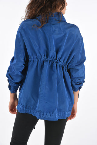 Drawstring Oversized Rain Jacket