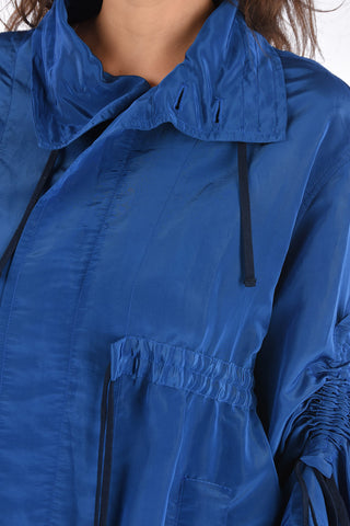 Drawstring Oversized Rain Jacket