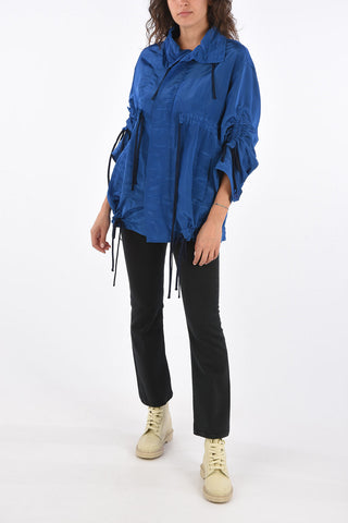 Drawstring Oversized Rain Jacket