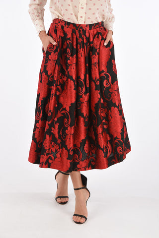 Gonna Flare Jacquard a Due Tasche