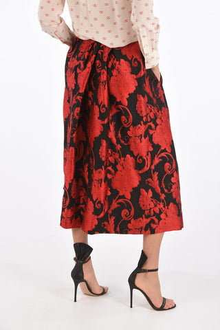 Gonna Flare Jacquard a Due Tasche