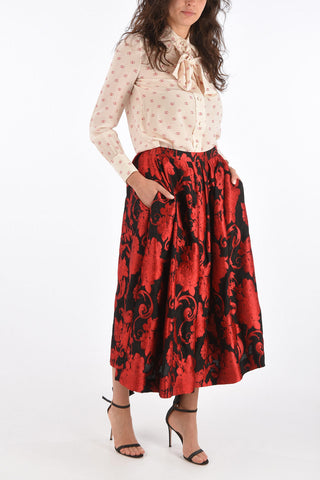 Gonna Flare Jacquard a Due Tasche
