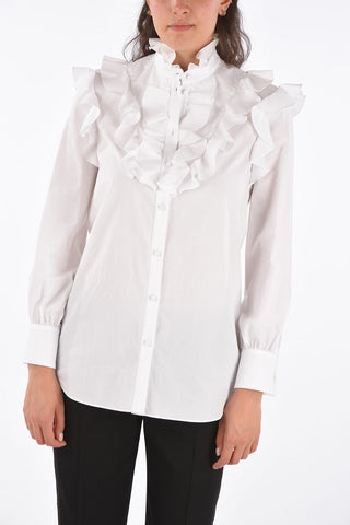 Draped Cascade Collar Shirt