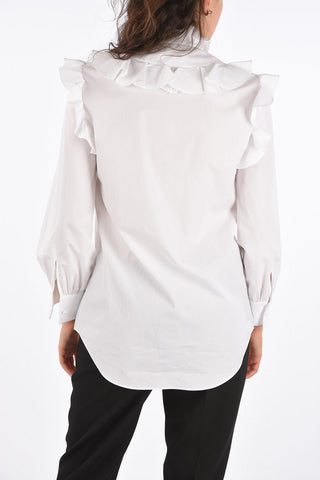 Draped Cascade Collar Shirt