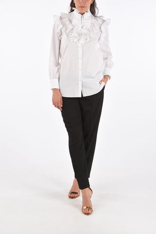 Draped Cascade Collar Shirt