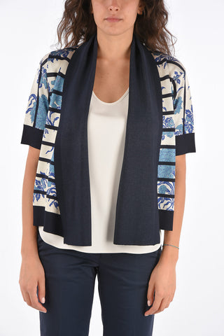 Cardigan Floreale con Maniche a ¾