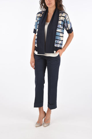 Cardigan Floreale con Maniche a ¾