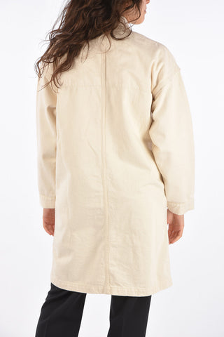 Denim Snap Button Trench
