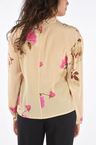 Printed Silk Opened Blouse