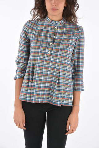 Tartan LIADY Peplo Blouse