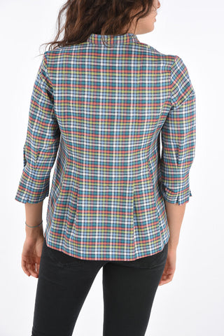 Tartan LIADY Peplo Blouse
