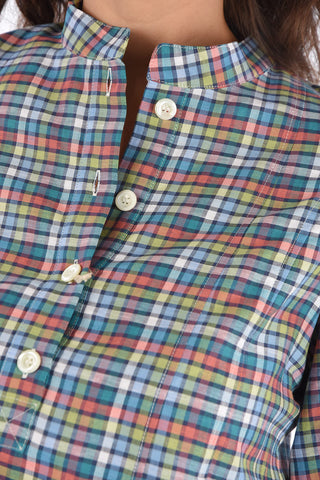 Tartan LIADY Peplo Blouse