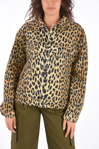 Animal Printed Denim Jacket