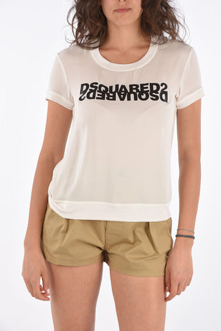 T-Shirt Stampata in Seta 