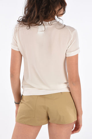 T-Shirt Stampata in Seta 