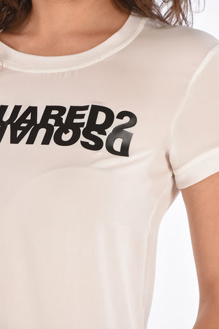 T-Shirt Stampata in Seta 