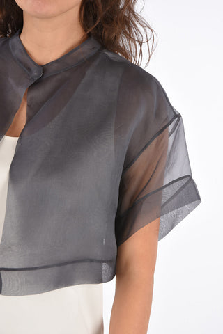 Silk One Button Shrug