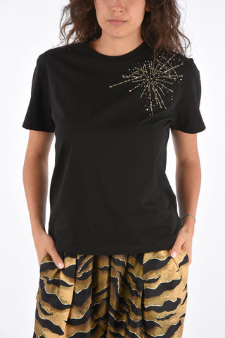 T-shirt with Beaded Embroidery