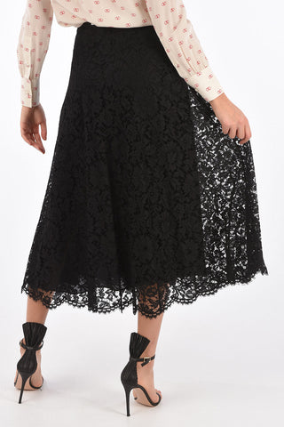 GARAVANI Lace Flared Skirt