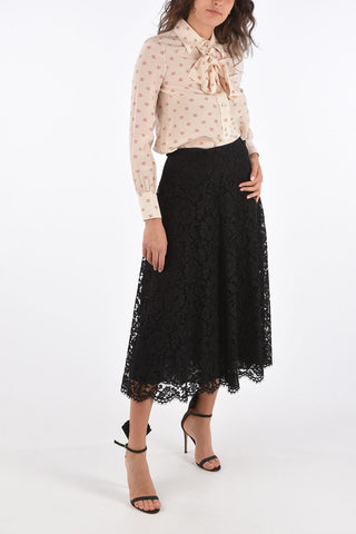 GARAVANI Lace Flared Skirt