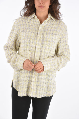 Cecked Boucle Cardigan
