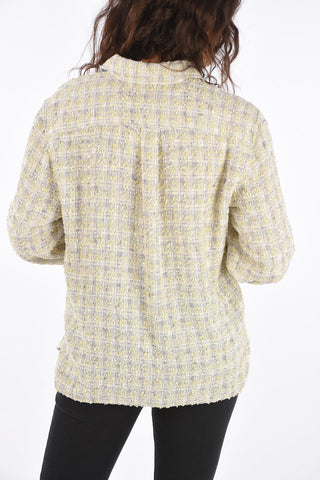 Cecked Boucle Cardigan