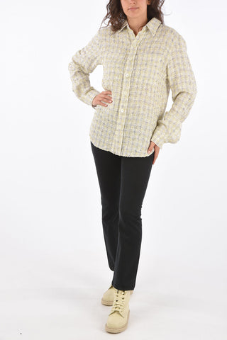 Cecked Boucle Cardigan