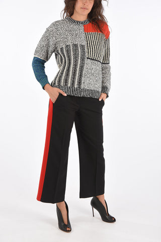 Häkelpullover mit Rundhalsausschnitt