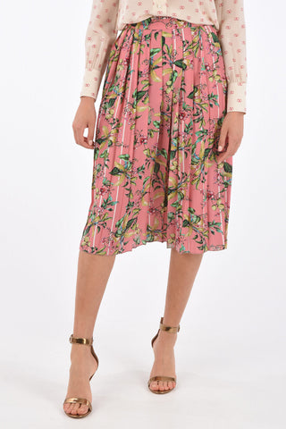 Printed Accordion Skirt