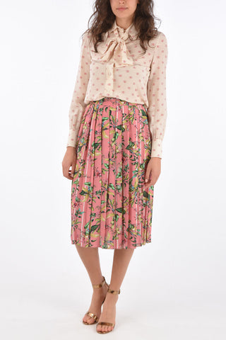 Printed Accordion Skirt