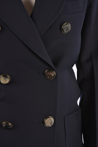 Blazer Doppiopetto con Tasche a Toppa