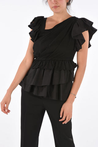 Draped Flounced Top