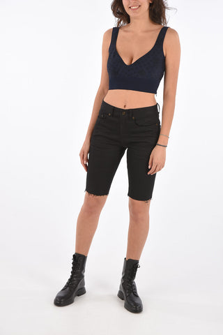 Shorts con Orlo Sfrangiato