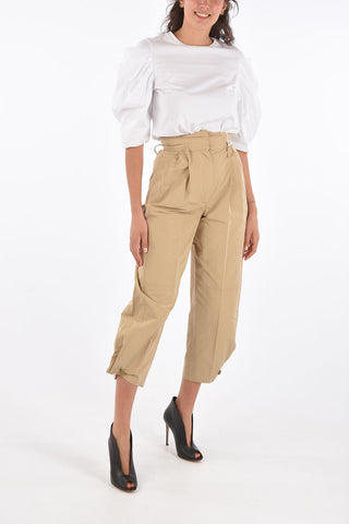 Pantaloni a Vita Alta con  Doppia Pince 