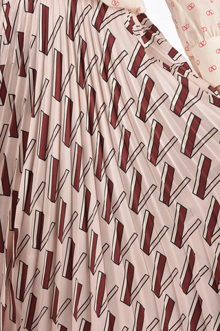 GARAVANI Monogram Accordion Skirt