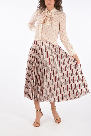 GARAVANI Monogram Accordion Skirt