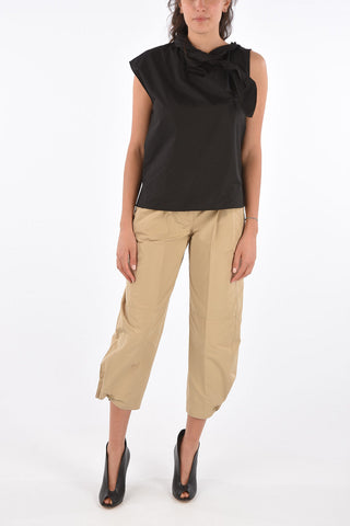 Sleeveless Crew-Neck Top
