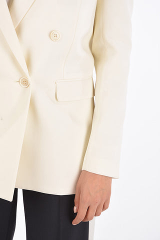 Double-Breasted Peaked Lapel Blazer