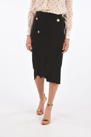 Distressed Kissing cuffs Tulip Skirt