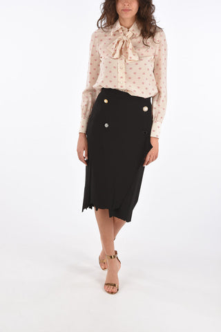 Distressed Kissing cuffs Tulip Skirt