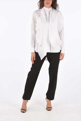 Blusa Tie Neck Drappeggiata