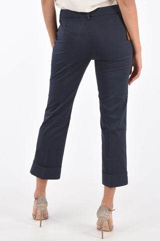 Cuffed Hem Cropped Pants