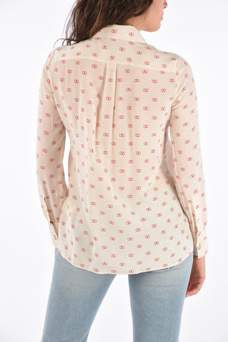 GARAVANI Silk Monogram Shirt with Bow 