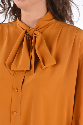 Silk Tie-neck Blouse