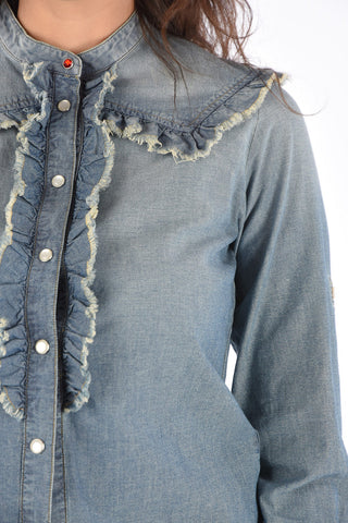 Denim VEGA Pin Tuck Shirt