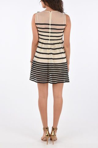 Striped Mini Dress with Bow