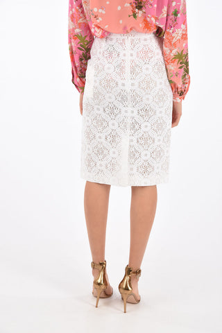 Lace Back Zipped Skirt