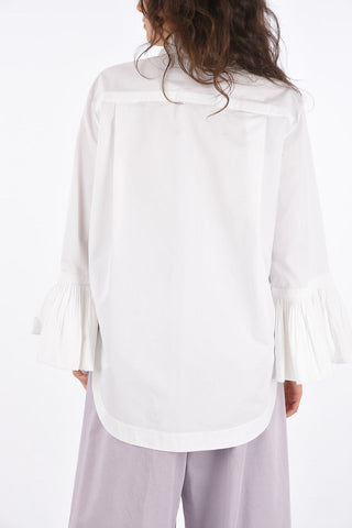 LE BLANC Flounced Sleeve Shirt