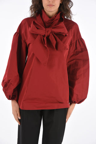 GARAVANI Blusa Tie Neck con Maniche Long Lantern