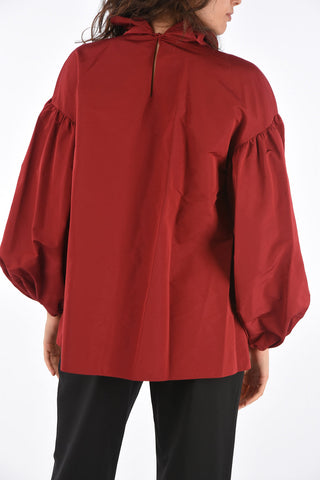 GARAVANI Blusa Tie Neck con Maniche Long Lantern